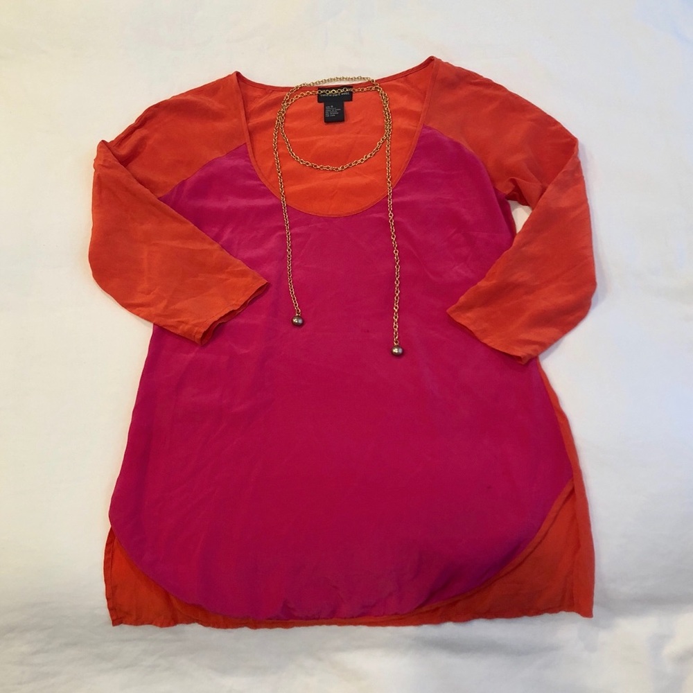 Central Park West Pink and Orange Blouse